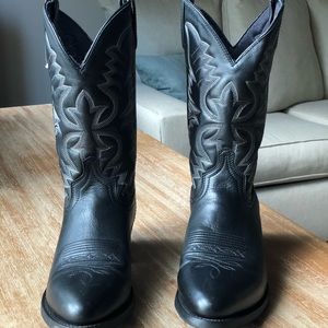 Laredo Cowboy Boots - Men’s 10.5, Tumbled Black